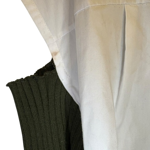 Zara Dark Green Ribbed Crop Top - Picture 3 of 4